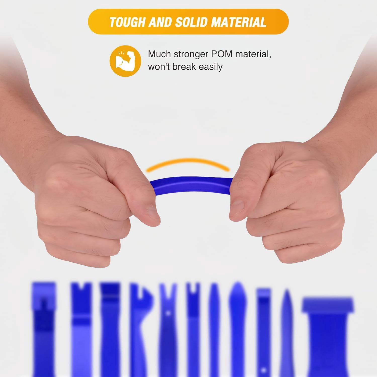 GOOACC 40Pcs Trim Removal Tool,Auto Terminal Removal Key Tool,Auto Clip Pliers Stereo Removal Tools,Car Upholstery Repair Removal Kit,Precision Hook and Pick Set,Wiring Threader,Car Film Scrape-Blue