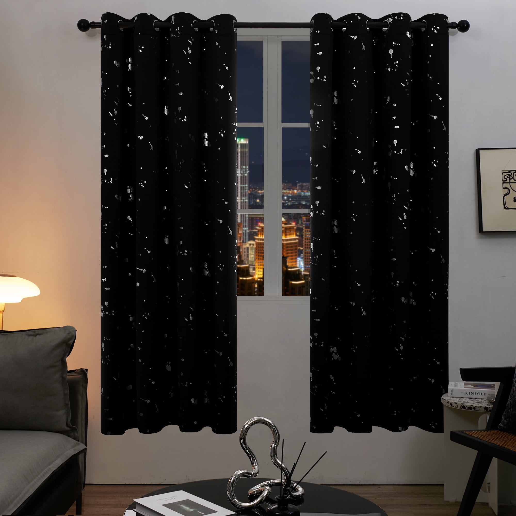 Details about   Black Rose Printed Curtains For Living Room Bedroom Sleep Blackout Window Drapes 