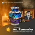 thumbnail image 5 of Yatskia Purple Lavender Grass with Tree Little Funeral Urns for Human Ashes Adult Male and Female, Large Cremation Urn for Adult Ashes, (Tasty 10 Inch and 3 Inch), 5 of 8