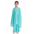 thumbnail image 7 of EnJoCho Kids Girls Abaya Musli𝗆 Full Cover Lace Hijab Dress Kaftan 𝖣ubai 𝖨slamic Prayer Eid Robe Maxi Skirt 2pcs Set Hijabi Modest Wear Childrens Outfit, 7 of 7