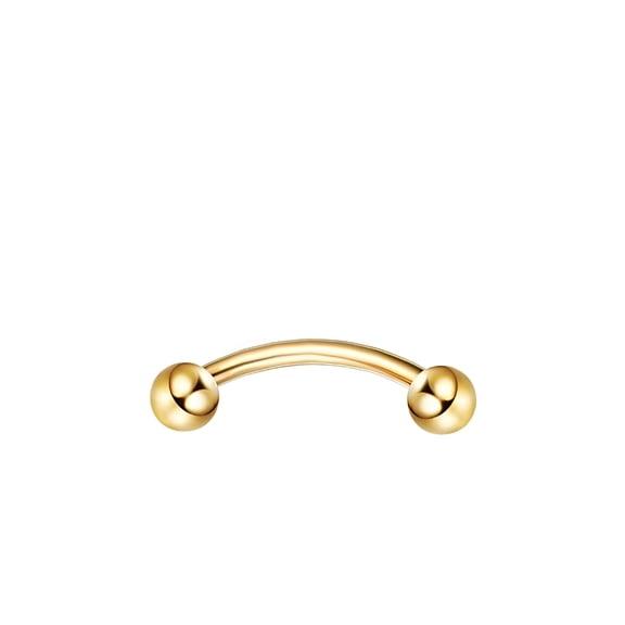 DESIGNICE 16G Surgical Steel Curved Barbell Eyebrow Rings Lip Belly Button Piercing Heart Moon Earrings