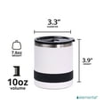thumbnail image 3 of Elemental Recess Lowball Wine Tumbler, 10oz Triple Wall Stainless Steel Cup with Non-Shattered Tritan Lid, Insulated Whiskey Glass, Insulated Coffee Tumbler Mug for Hot & Cold Drinks - White, 3 of 7