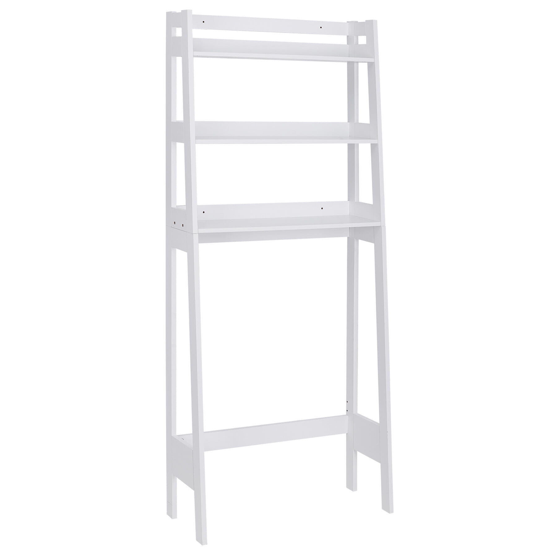 ZENY Over-The-Toilet Storage Shelf 3-Tier Wooden Bathroom Organizer, White