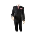 thumbnail image 3 of Men Pacelli Double Breasted Suit Classic Peak Lapel Pleated pants GILBERT Black, 3 of 6