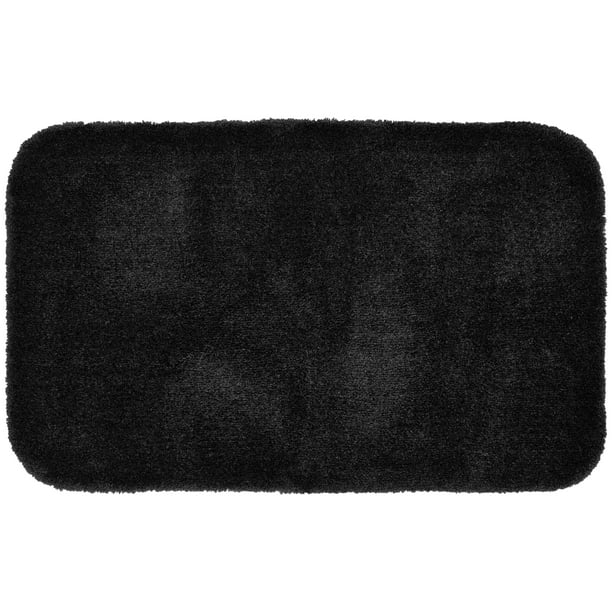 Garland Rug Finest Luxury Ultra Plush Washable Bath Rug Black,24"x40