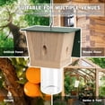 thumbnail image 4 of Carpenter Bee Trap for Outside - Green Pentroof Shed Style Nature Hanging Wood Carpenter Bee Traps Outdoor - Best Bee Trap - Insect Traps with Removable Vault (1 Pack), 4 of 5