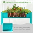 thumbnail image 5 of Dycanpo Raised Garden Bed with Legs and Storage Shelf, Outdoor Planter Box, 47x19x28in, Aruba Blue, 5 of 9