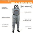 thumbnail image 2 of Frogg Toggs Hellbender Men's Stockingfoot Chest Waders for Fishing with Dripore Gen 2, Slate/Gray, Large, 2 of 8