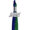 thumbnail image 2 of Royal Blue/Green Graduation Tassel with Silver Date Drop, 2 of 2