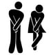 thumbnail image 4 of Letreros para baños de hombres y mujeres, 1 par de símbolos acrílicos, puerta del baño Negro, 4 of 9