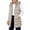 Cream, variant on Cream Girls Puffer Vest Size 8-10 Years, Unisex Kids Lightweight Zip Up Hooded Winter Vests, Sleeveless Quilted Long Jackets