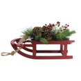 thumbnail image 4 of 15" Red Berry and Pine Cones Wooden Sleigh Christmas Table Top Decoration, 4 of 4