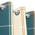 thumbnail image 3 of Orange Lines Blue Background Blackout Curtains for Living Room Bedroom 55W x 72/84L Insulated Window Drapes 2 Panels, 3 of 6