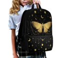 thumbnail image 3 of Uourmeti Butterfly and Moon Pattern Daypack, Large Capacity School Bag 17 Inchs Smooth Zipper Polyester Backpack for Travel Tourism, 3 of 6