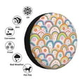 thumbnail image 4 of Naloa Rainbow Flowers PVC Leather Spare Tire Wheel Cover for Car Truck SUV Camper Trailer Universal Fit many size15 inch, 4 of 6