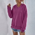 thumbnail image 3 of Gibobby Sudadera oversize mujer, Sudaderas de Gran tamaño para Mujer Atlético Womens Sherpa Hoodie Fluffy Mujeres con Capucha para Mujer Jersey con Bolsillos(Morado,G), 3 of 5