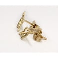 thumbnail image 3 of 14k Solid Yellow Gold Heart And Arrow Stud Earrings Women/Men Push Back 10 MM, 3 of 8