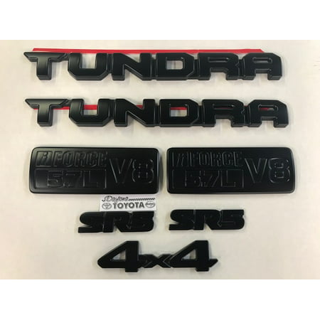 Black Out Emblem Overlay Kit for Toyota Tundra 2018 (Best Oil For Toyota Tundra)