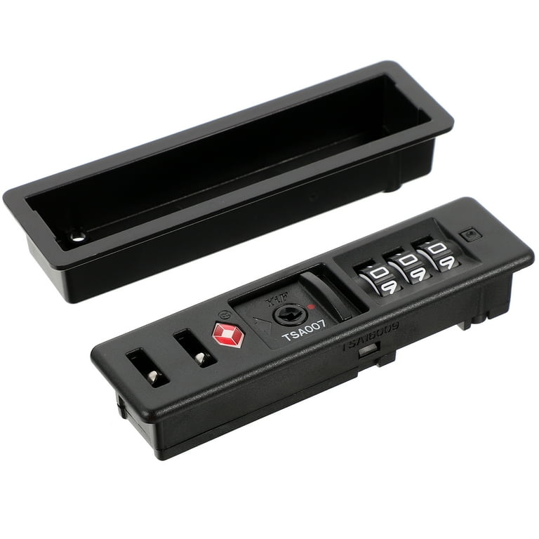 Portable TSA Customs Code Lock PC Luggage Lock Built in Sunk Lock Anti Theft Combination Lock Black Walmart