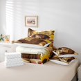 thumbnail image 6 of jejeloiu Cute Highland Cattle 7-Piece Bedding Comforter Set,Country Farmhouse Lodge King Bedding Sets,Brown Cow Bed Sheets For Kids,Microfiber Bedroom Decor Reversible, 6 of 8