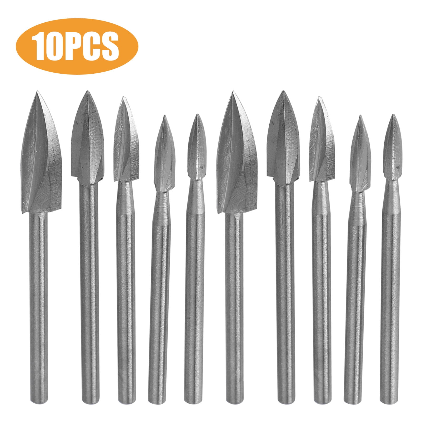 5-piece Set Steel Cutter Tool For Rotary Workshop Wood Carving Tools 3/4/5/6/8mm 