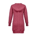 thumbnail image 7 of Xdegoge Womens Long Hooded Cardigan Sweaters Open Front Chunky Cable Knit Duster Coat with Pockets Fall Winter Warm Thick Oversized Outerwear, 7 of 7