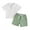 Green, variant on Bagilaanoe 2pcs Toddler Baby Boy Shorts Set Short Sleeve T Shirt Tops   Shorts 6M 12M 18M 24M 3T Kids Casual Summer Clothes