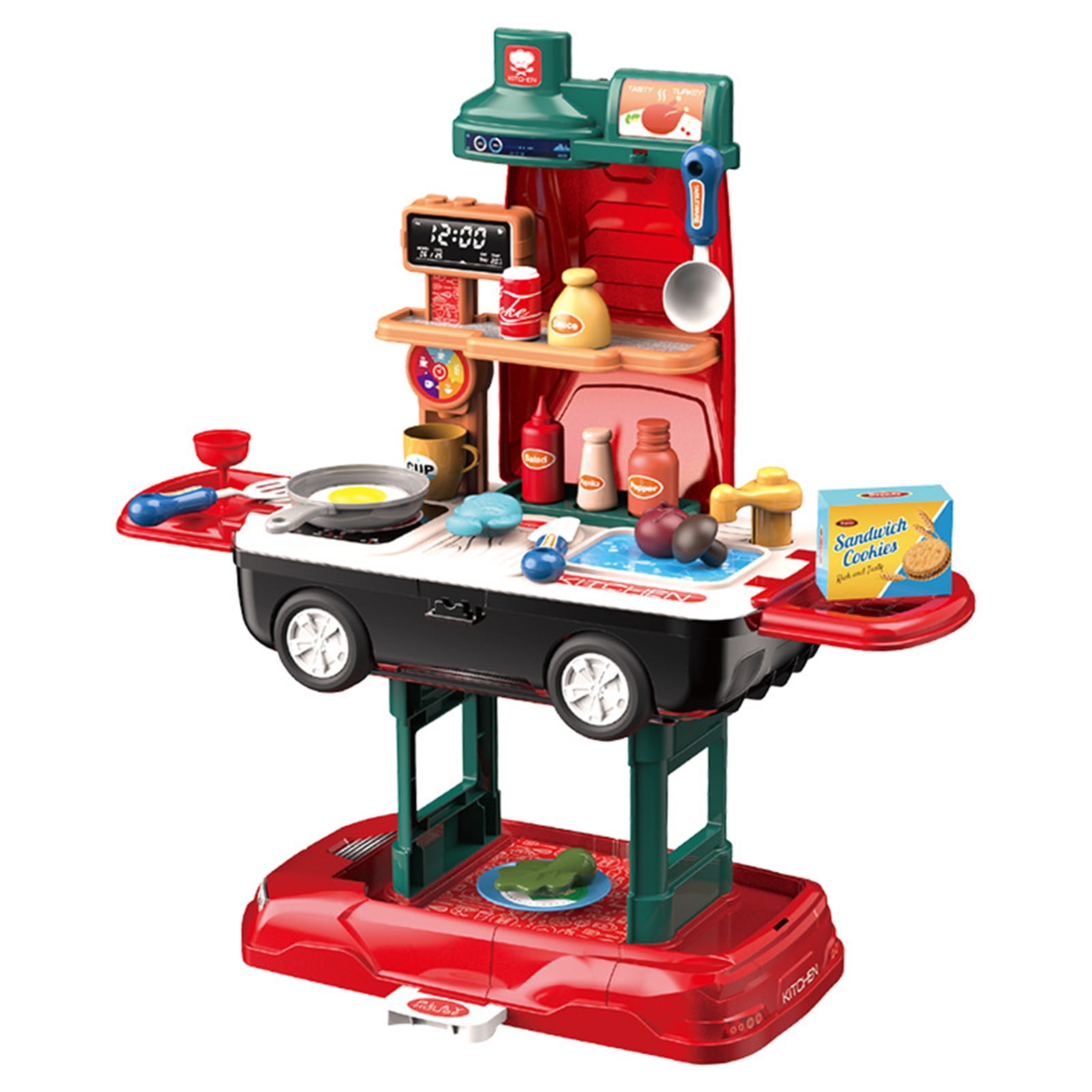 Play Kitchens Toys for Girls 36 Years，Kitchen Playset ，Role Play Kids Kitchen Playset
