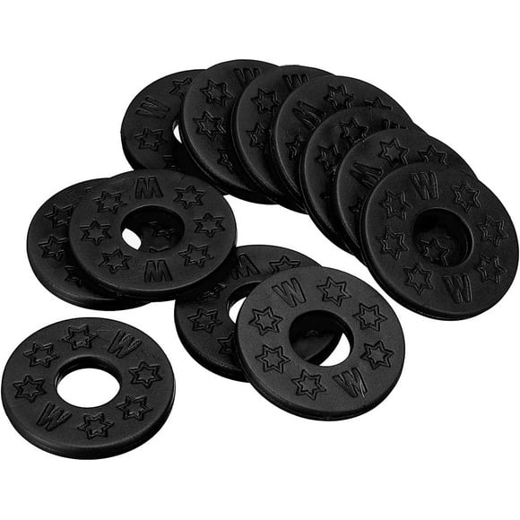 Pack of 12 Strap Blocks Rubber Strap Block, for Guitar Strap Button(Black)