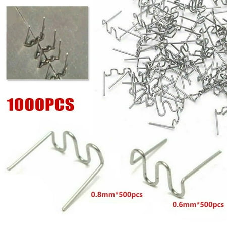 

BCLONG 1000Pcs S Wave Hot Staples for Car Bumper Bodywork Plastic Stapler 0.6/0.8mm