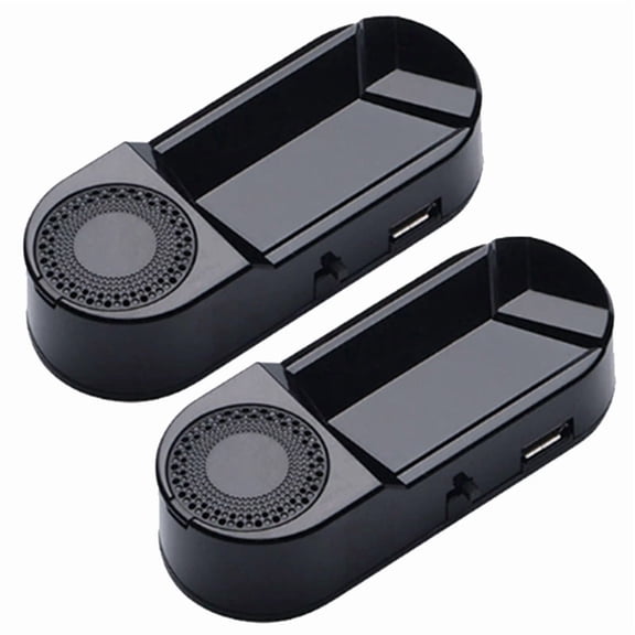 2Pcs Car Fake Security Light Solar Powered Simulated Alarm Wireless Warning Anti-Theft Lamp with Air Freshener Function