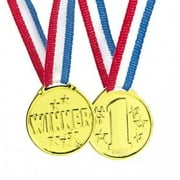Gold "Winner" Medals - Stationery - 12 Pieces