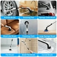 thumbnail image 6 of PRASKY Electric Spin Scrubber, IPX8 Extra Length Bathroom Scrubber with 9 Replaceable Brush Heads & Retractable Handle, 2-Speed Adjustable Shower Cleaner Brush for Bathroom, Bathtub, Kitchen, 6 of 9