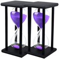 thumbnail image 1 of Temporizadores VentDepot SandGlidePurple 2Pzas 30min Negro/Morado madera/vidrio/arena, 1 of 1
