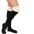 thumbnail image 3 of Teehee Women's Fashion Cotton Over The Knee Socks - 3 Pairs Pack (Rouched Top), 3 of 7