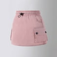 thumbnail image 3 of Girls Cargo Skirt with Flap Pockets Elastic High Waist Skirt Kids Casual Beach Hiking 3-14Y, 3 of 9