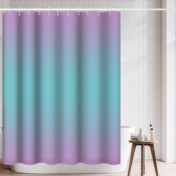 60x84 Inch Ombre Colorful Large Shower Curtain Teal Purple Gradient Textured Modern Chic Bath Curtain Rustic Farmhouse Gorgeous Bathtub Curtain for Kids Bathroom Decor with Hooks