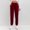 *Wine, variant on ClodeEU Women's Velvet Jogger Pants with Stretch Waist and Pockets,Trendy Casual Sweat Pant Black,Womens Plus M