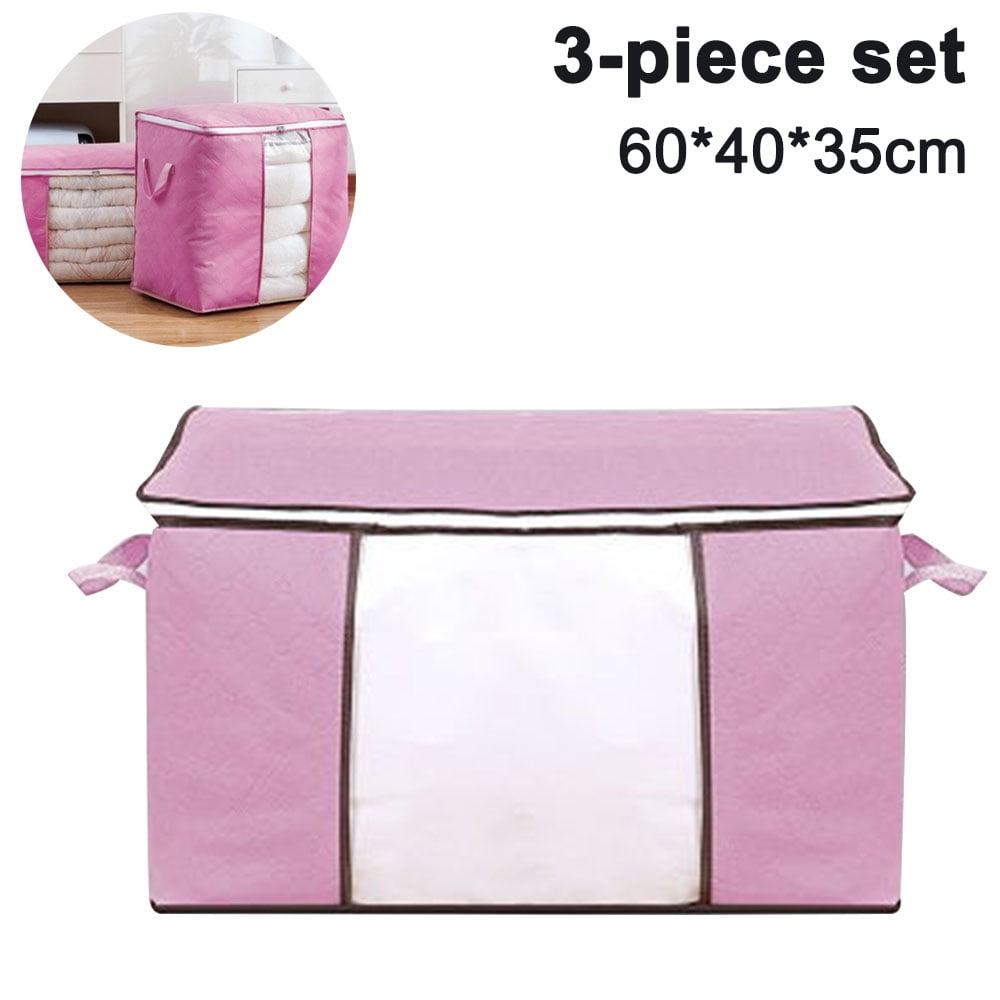 Storage Organizer Bags Zipp Box For Quilt Pillow Clothes Blanket Bedding Duvet 