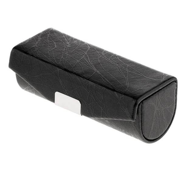 Bolsa organizadora de cuero PU Colcomx estuche de lápiz labial Negro
