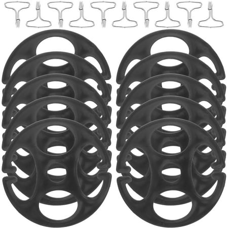 Niceauty 10Pcs Black Metal Hook Seat Cover Accessories for Car Use Iron Clips for Stable Fit