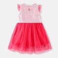 thumbnail image 4 of Girls Tulle Dress with Elephant Applique, Ruffle Sleeve Party Dress for Birthday Easter, Red & Pink Tutu Dress, Sizes 2T-10,Size 2 T, 4 of 9