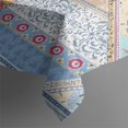 thumbnail image 3 of Multicolor Ethnic Striped Pattern Rectangle Tablecloth 60"x84",Waterproof Polyester Rectangle Table Cloth, Wipeable Spillproof Polyester Tablecloth for Dining, Camping, Indoor and Outdoor, 3 of 5