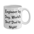 thumbnail image 2 of Dad F Dad, Engineer by Day. Wld's Best Dad by Night, Cute Dad 15oz Mug, Cup From Son, 2 of 2
