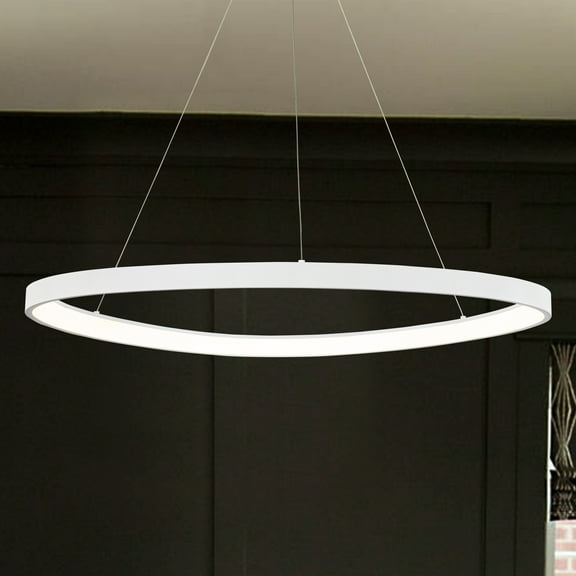 C Cattleya 48W White Aluminum Dimmable LED Pendant Light