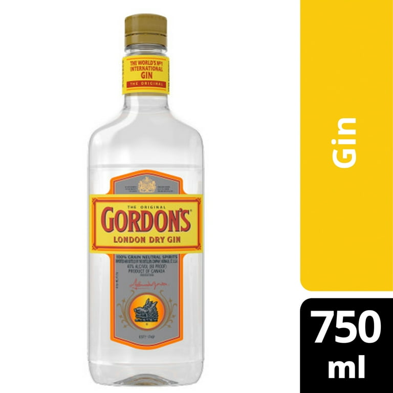 Gordon's London Dry Gin, 750 mL PET Bottle, 40% ABV
