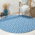 thumbnail image 2 of SAFAVIEH Montauk Raeyln Geometric Cotton Area Rug, Blue/Ivory, 6' x 6' Square, 2 of 10