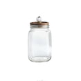 thumbnail image 2 of Glass Storage Jar with Airtight Wooden Lid, Clear Vintage Canister for Cookies, Candy, Coffee Beans, Dry Food, 22.5 x 11.5 cm, 1 Jar, 2 of 6