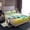Yellow, variant on Homewish Happy Camping Twin Sheet Sets,Colorful Flower Floral Twin Fitted Sheet,Cyan Glitter Print Flat Sheet For Teens,Ultra Soft Home Decor,3pcs