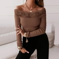 thumbnail image 2 of Ketyyh-chn99 Women Sweater 2024 Thick Ladies Sweaters High Quality Oversized Sweater Coffee,2XL, 2 of 5